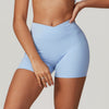 117 Short Ajustado Corte V - Azul cielo