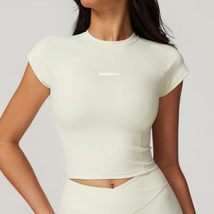 117 Camiseta Crop Top de Manga Corta