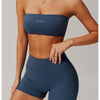 049 Top Deportivo Strapless - Azul Oscuro