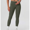 097 Leggings Largos de Cintura Alta - Verde aceituna