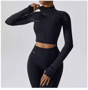 007 Chamarra de Zipper Crop