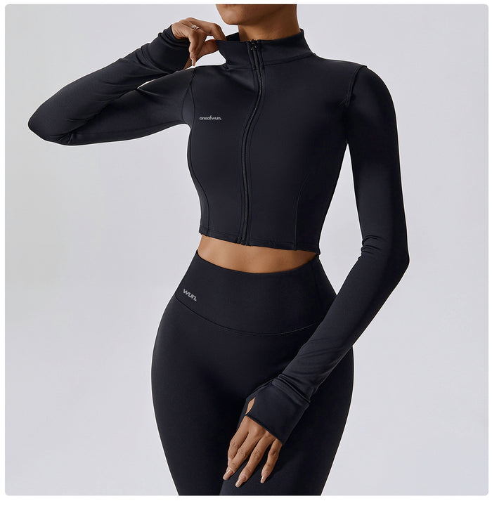 007 Chamarra de Zipper Crop