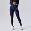 007 Leggings Largos sin Costuras - Azul Oscuro
