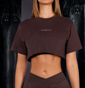 012 Camiseta Crop Top Manga Corta