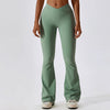 083 Pants Acampanado con Corte V - Verde aceituna