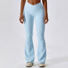083 Pants Acampanado con Corte V - Azul cielo