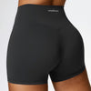 087 Short sin Costura con Tiro Medio - Negro